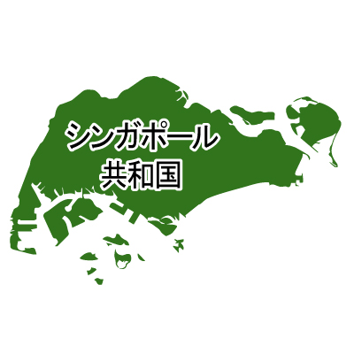 シンガポール共和国無料フリーイラスト｜漢字(緑)